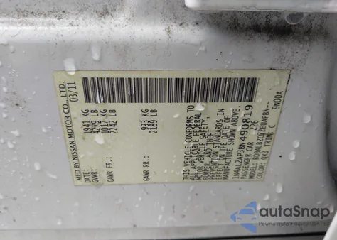 2011 Nissan Altima 2.5 S from USA, damaged, VIN 1N4AL2AP3BN490819